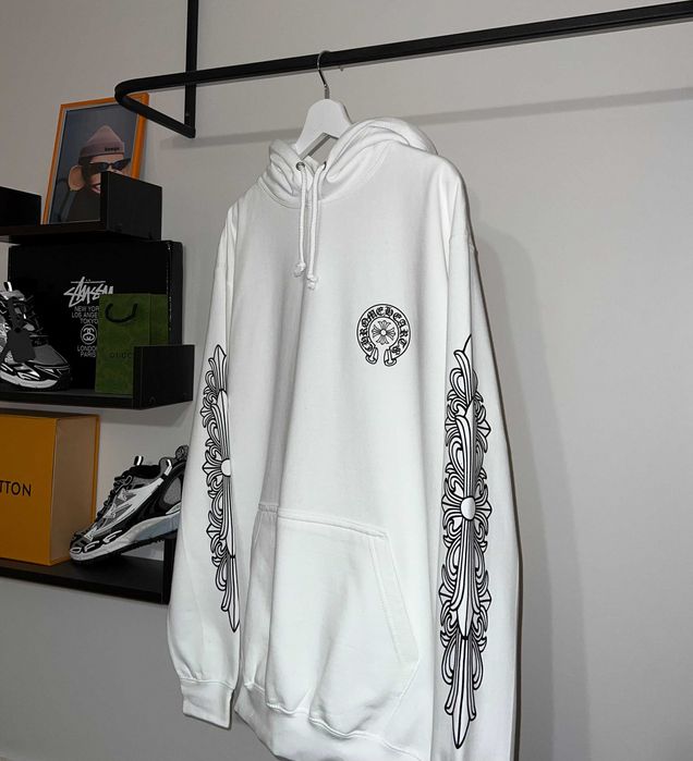 Худі Chrome Hearts білого кольору
