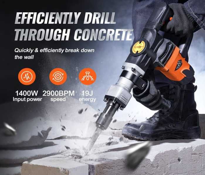 Martelo Demolidor 1400 W 19 J