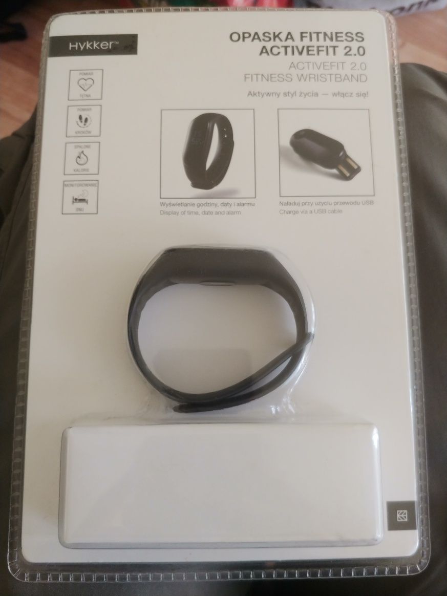 Opaska fitness activefit 2.0 hykker xiaomi miband wristband tętno krok