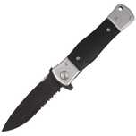Nóż składany Herbertz Solingen Italian Stiletto Style Black ABS, Black