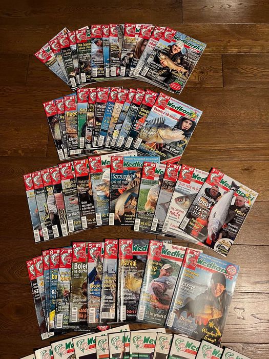 WĘDKARSKI ŚWIAT - zestaw 66 numerów + gratis !