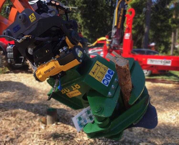GŁOWICA ŚCINKOWA do drzewa krzaków do mini koparki YANMAR KUBOTA VOLVO