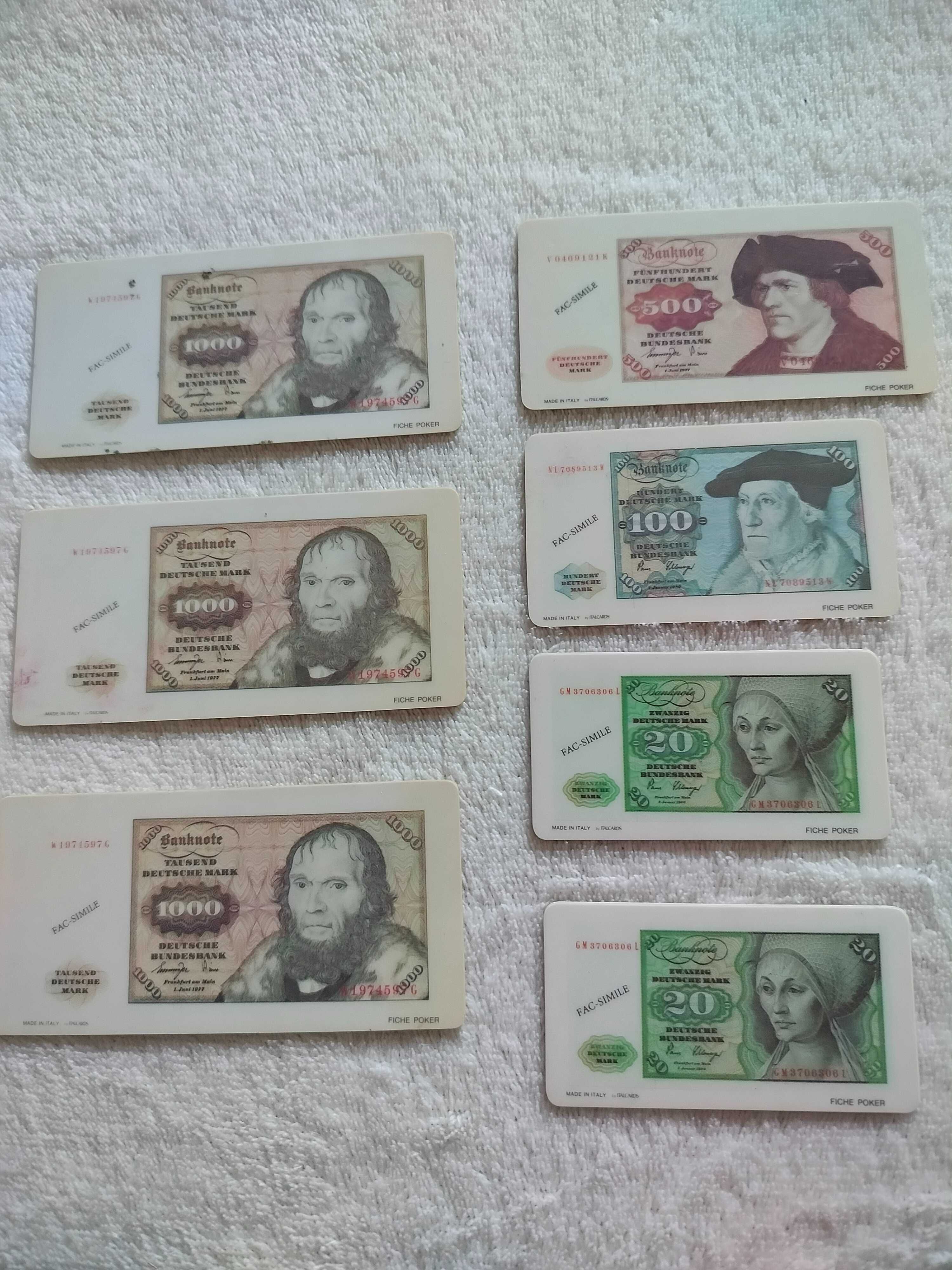 zestaw banknotów marki z Niemiec plastykowe