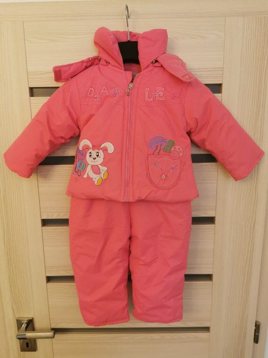 Komplet zimowy kurtka plus spodnie, rozmiar 98, dla dziewczynki