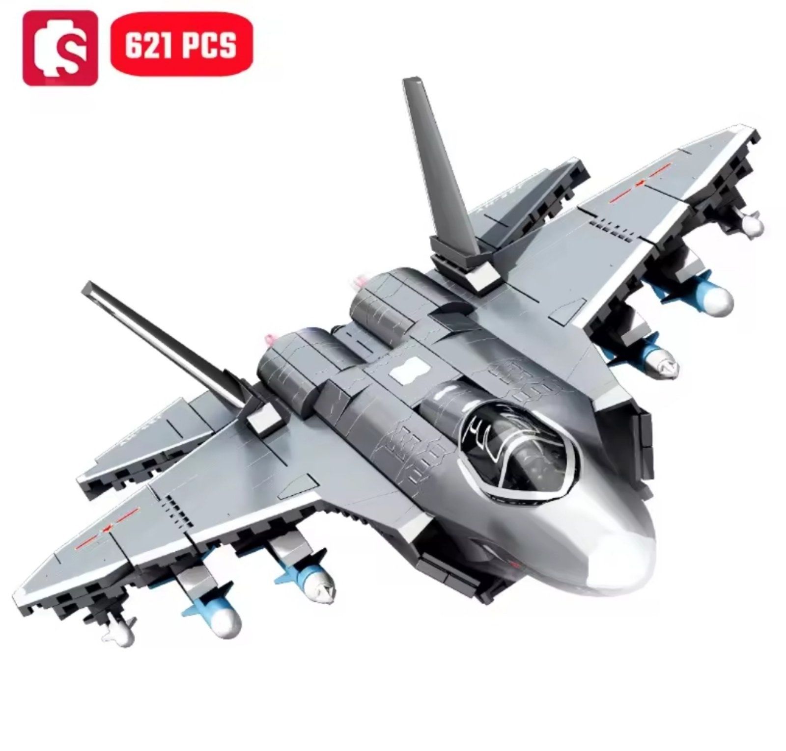 Конструктор самолёт F 35 боевой истребитель 621 шт блоков Lego