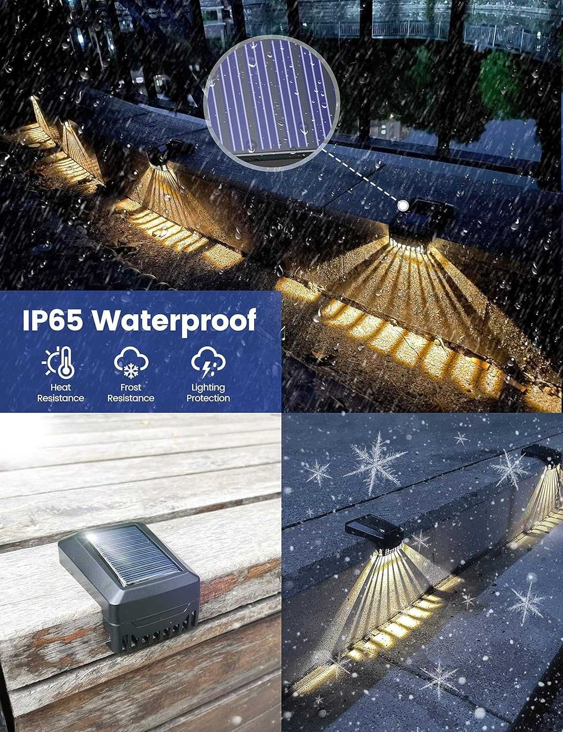 Lampki Solarne Zewnętrzne Schodowe