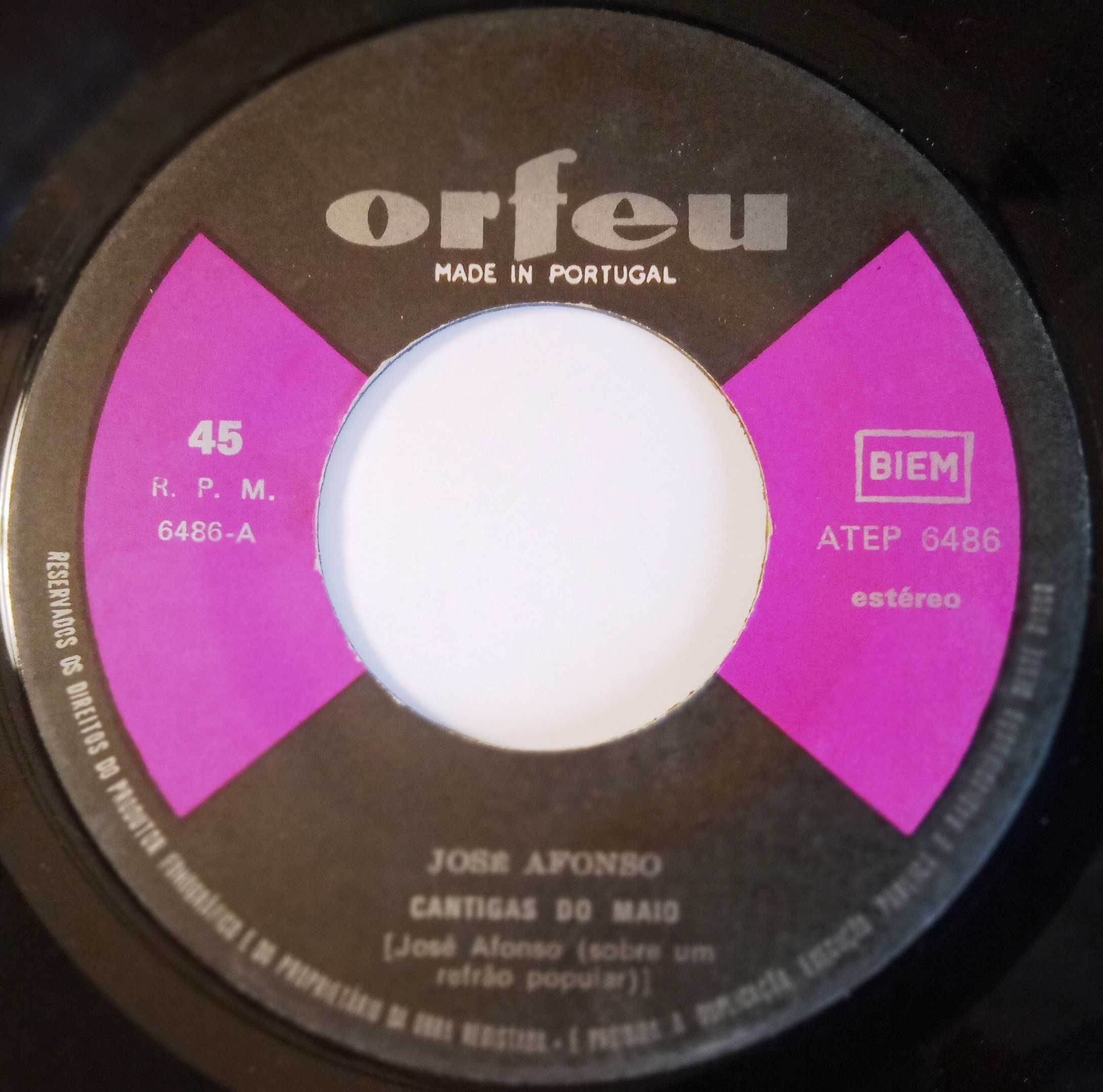 José Afonso	- - - - -		Cantigas do Maio	- - - - -	EP