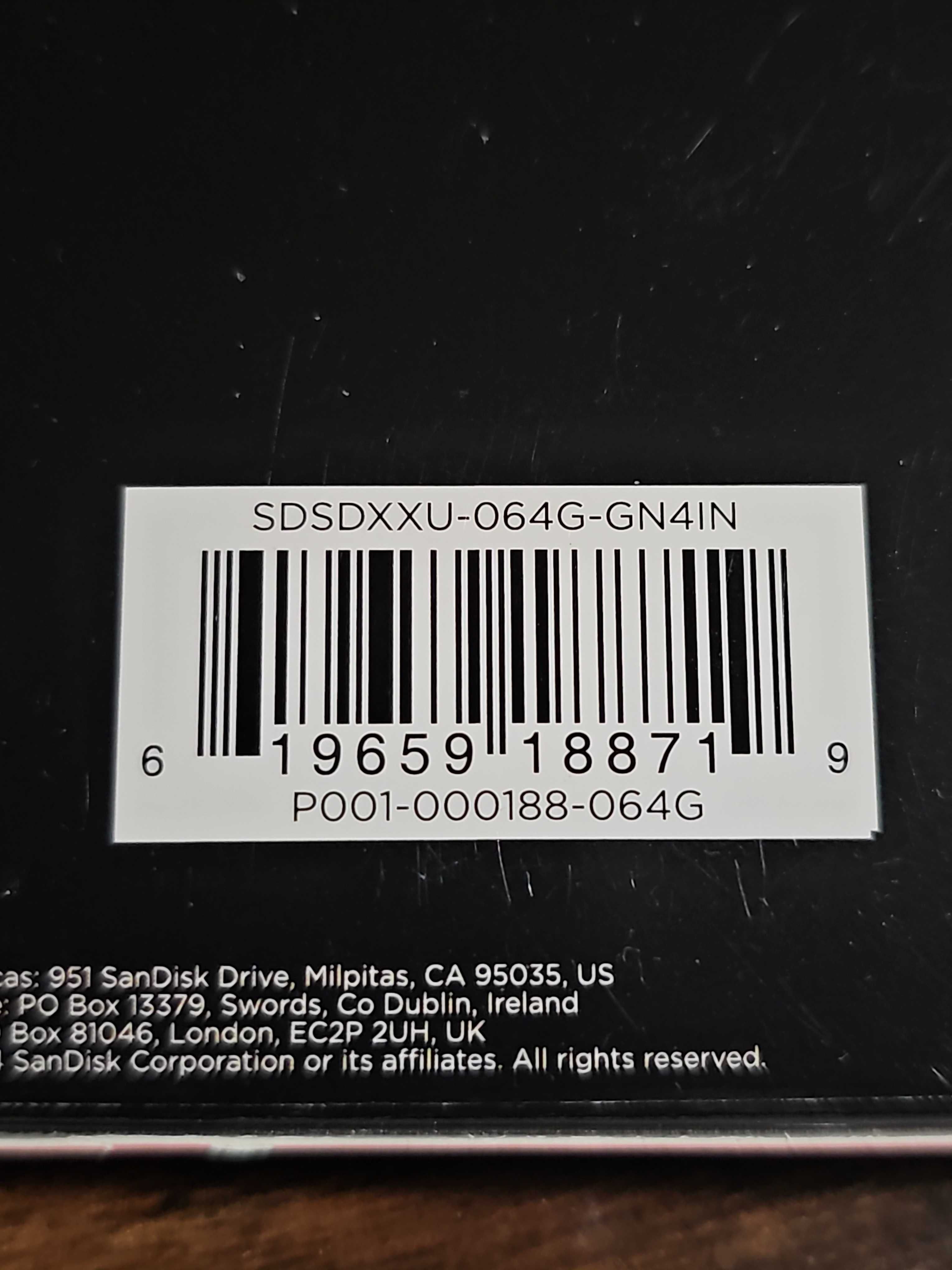 Sandisk Extreme Pro SDSDXXU-064G-GN4IN Karta Micro Sd, Czarny, 64 GB