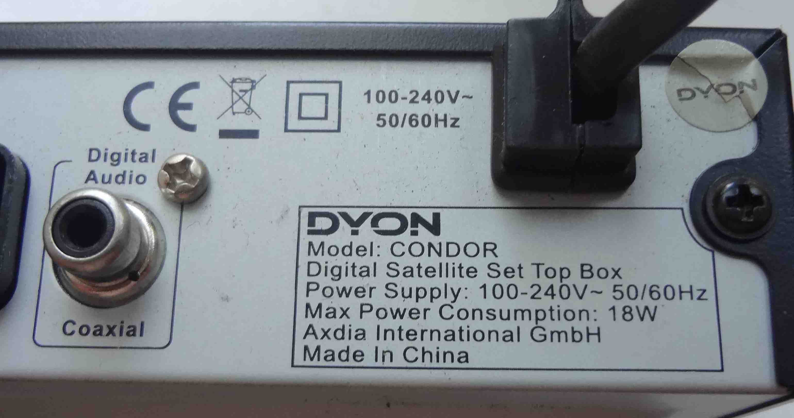 Ресивер DYON-CONDOR Satellite Receiver DVB-S
