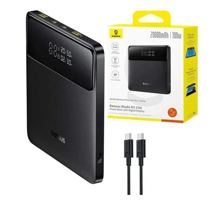 Повербанк Baseus Blade H1 20000мАч 100Вт для зарядки ноутбука .