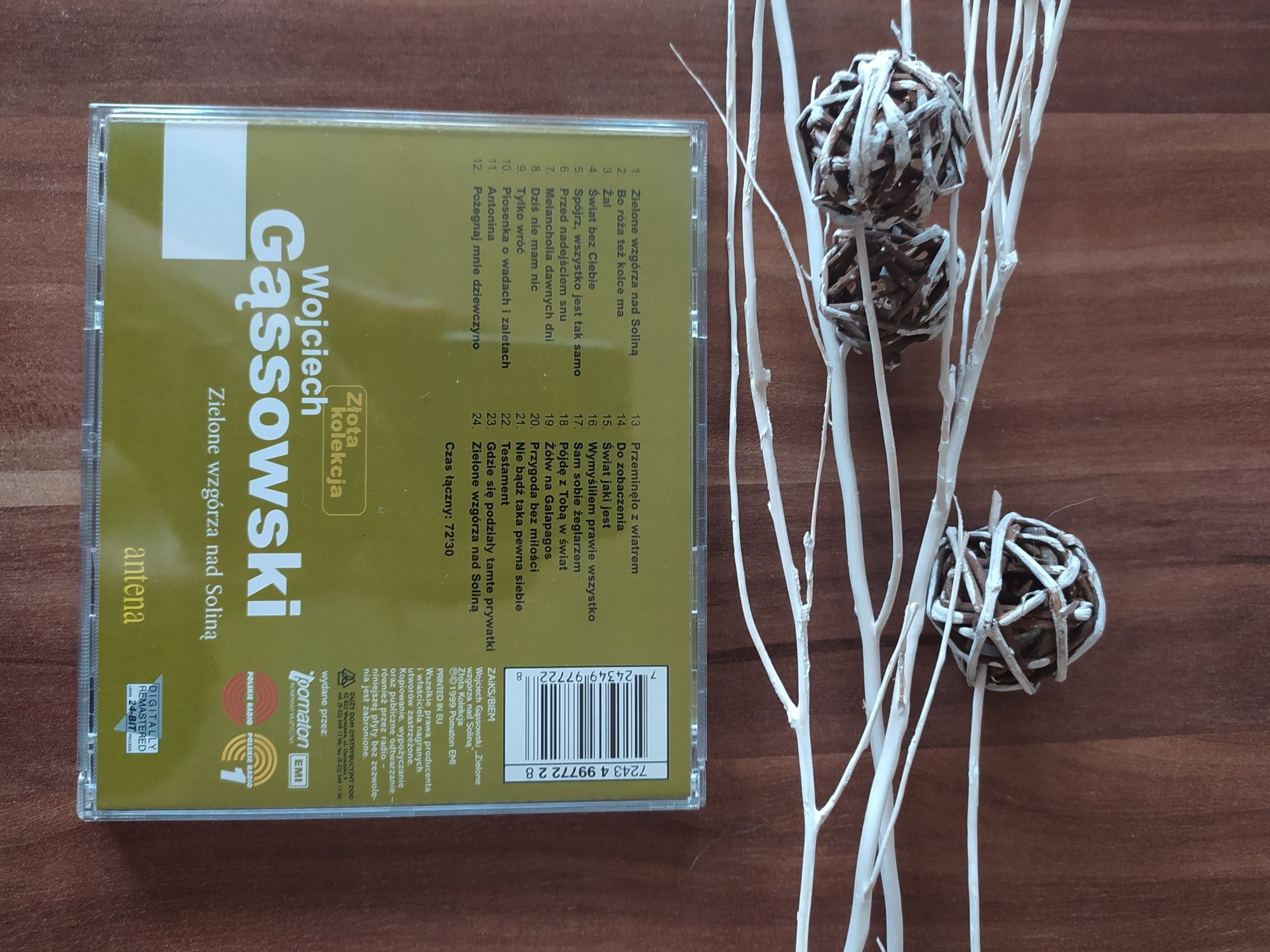 Płyta CD Wojciech Gąsowski " Zielone wzgórza nad Soliną " 1999
