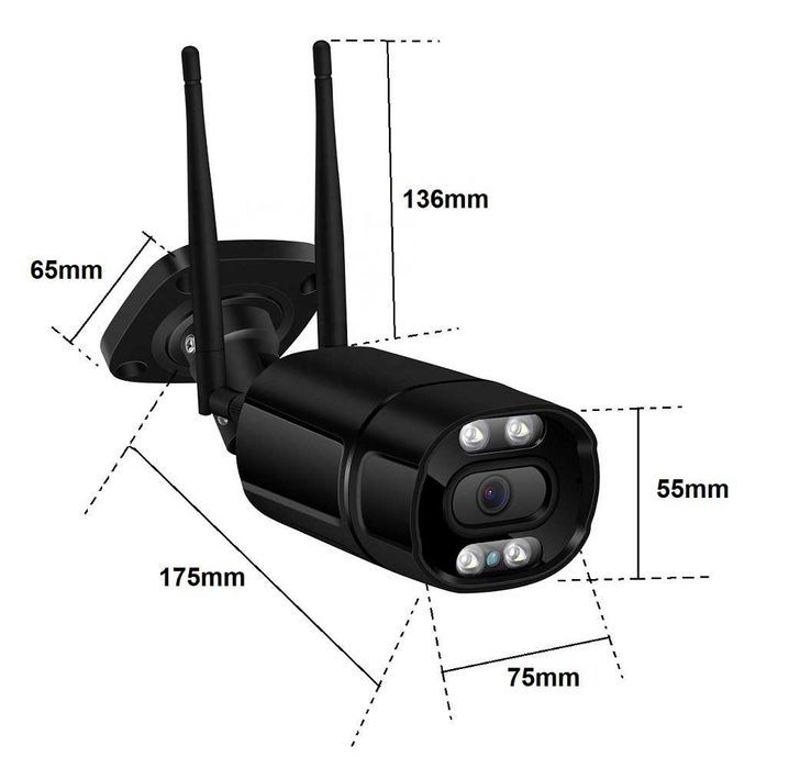 Bezprzewodowa Kamera Zewnętrzna IP Wifi Full HD