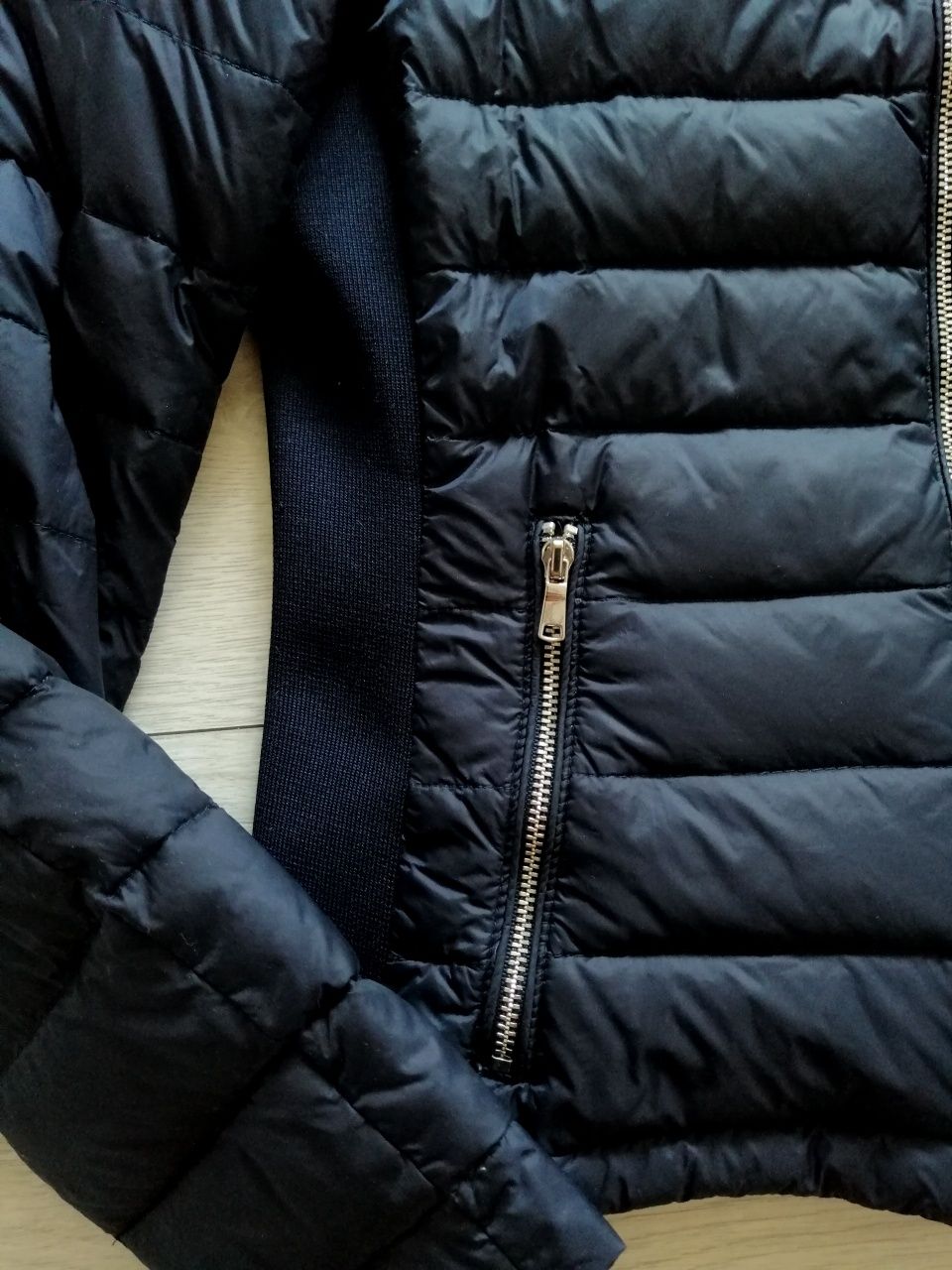 Granatowa pikowana kurtka ramoneska Zara rozmiar S stan idealny