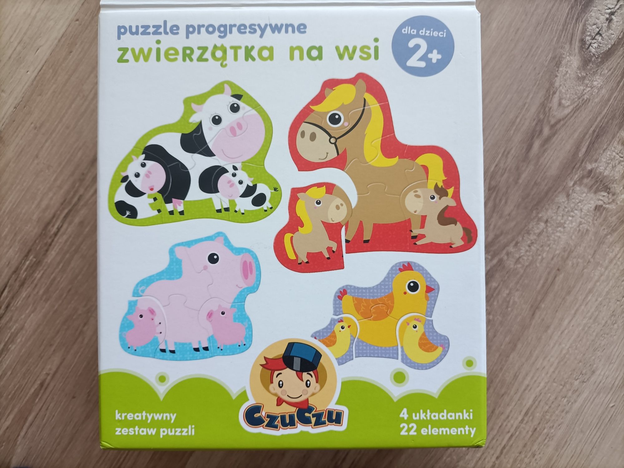 Puzzle progresywne zwierzęta na wsi Czu Czu