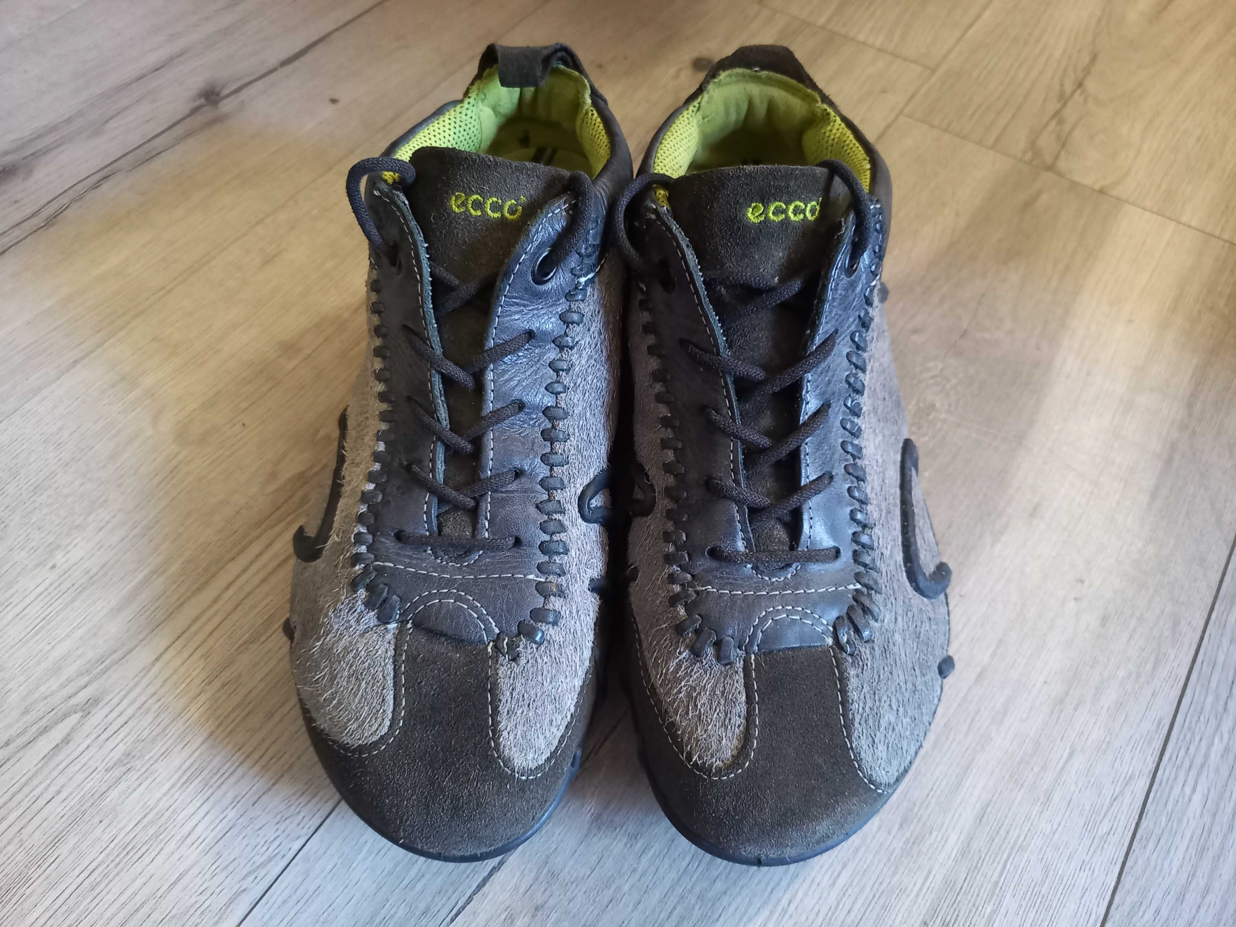 Мокасины кроссовки ботинки кожаные Ecco размер 38.