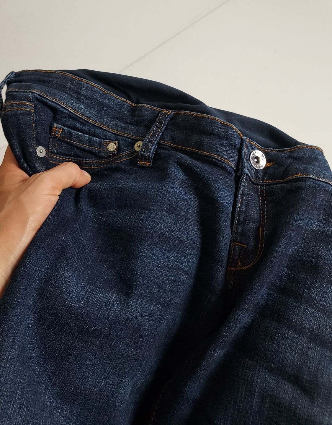 H&M MAMA_jeansowe ciążowe spodenki_42/XL