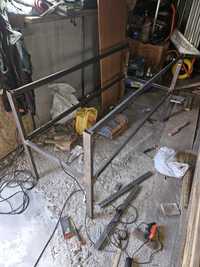Стіл металевий розбірний на болтах в гараж на виробничий столешня стол