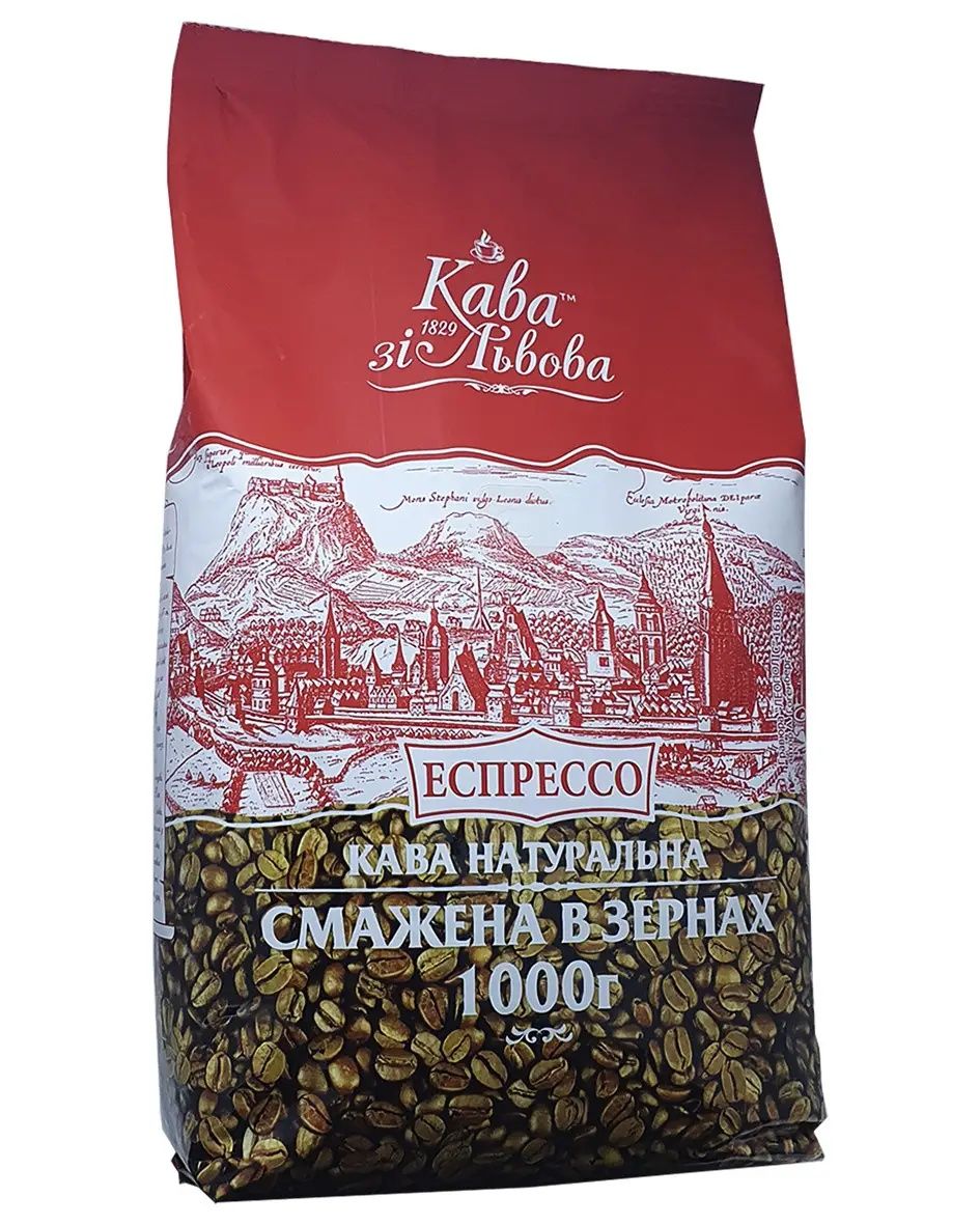 Кава в зернах Кава зі Львова Еспрессо 1 кг