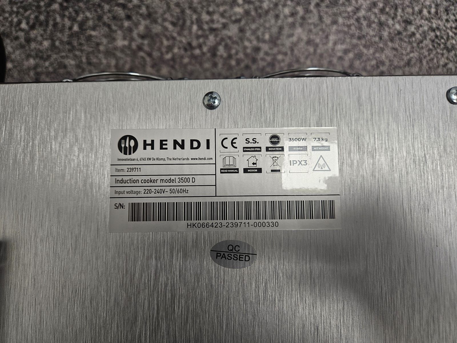 Hendi Induction Cooker 3500D