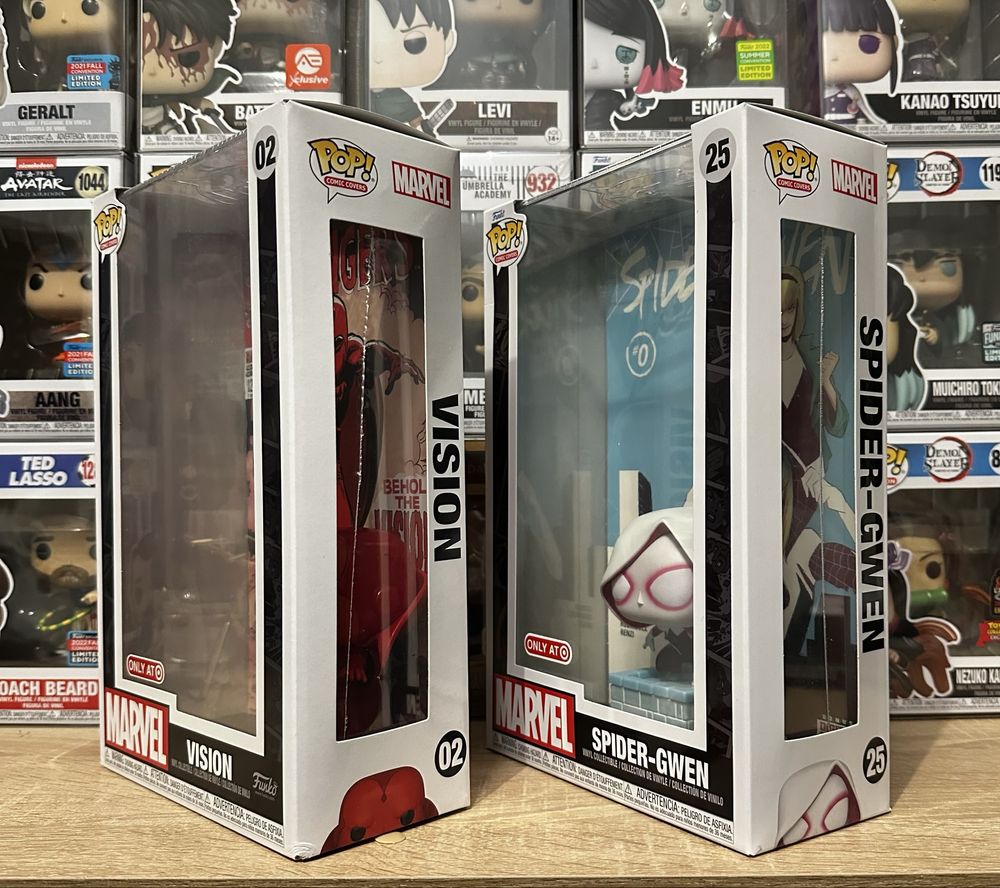 Funko Pop Cover Marvel Spider-Gwen Vision Паук Гвен Вижен Мстители