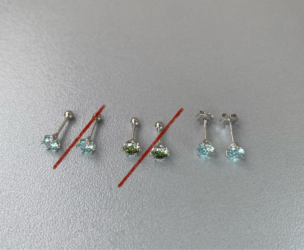 Остання пара! Муасаніт конкурент діамантів блакитний 0.5 ct муассанит