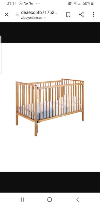 Cama de bebé madeira 120x60