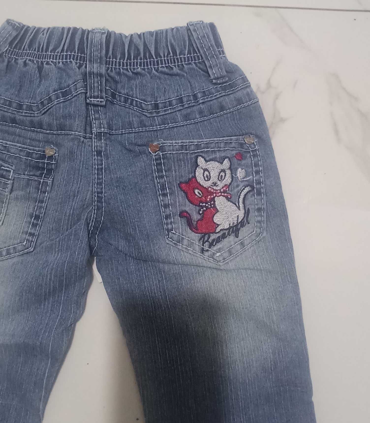 Spodnie jeansowe diewczęce 92-98