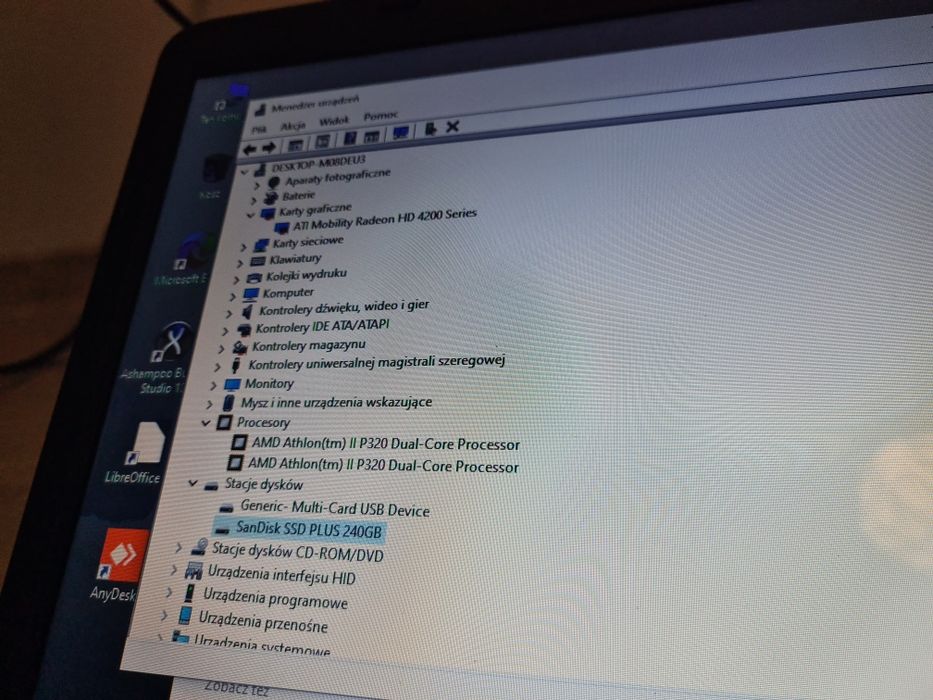 Laptop Toshiba Satelitte C650D sprawny ładowarka 240gb ssd 4gb ram
