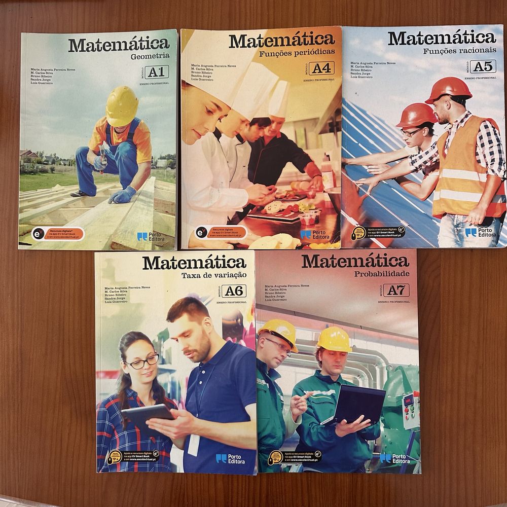 Livros matematica - curso profissional