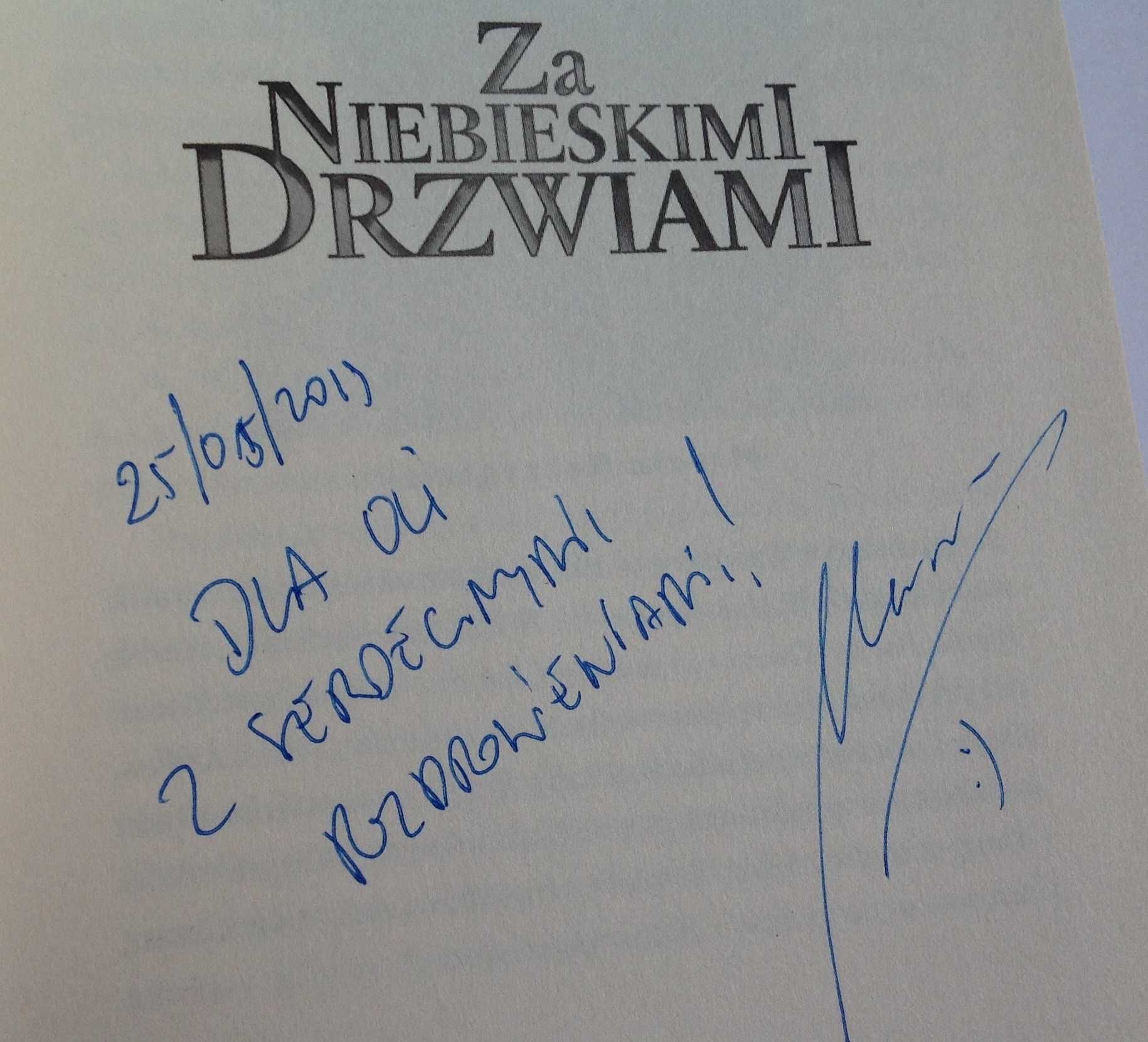 Marcin Szczygielski Za niebieskimi drzwiami z autografem