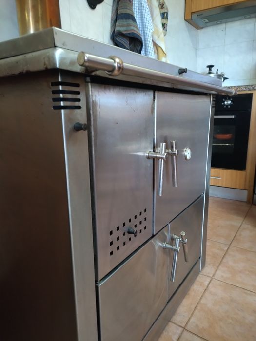 Fogão a lenha em inox