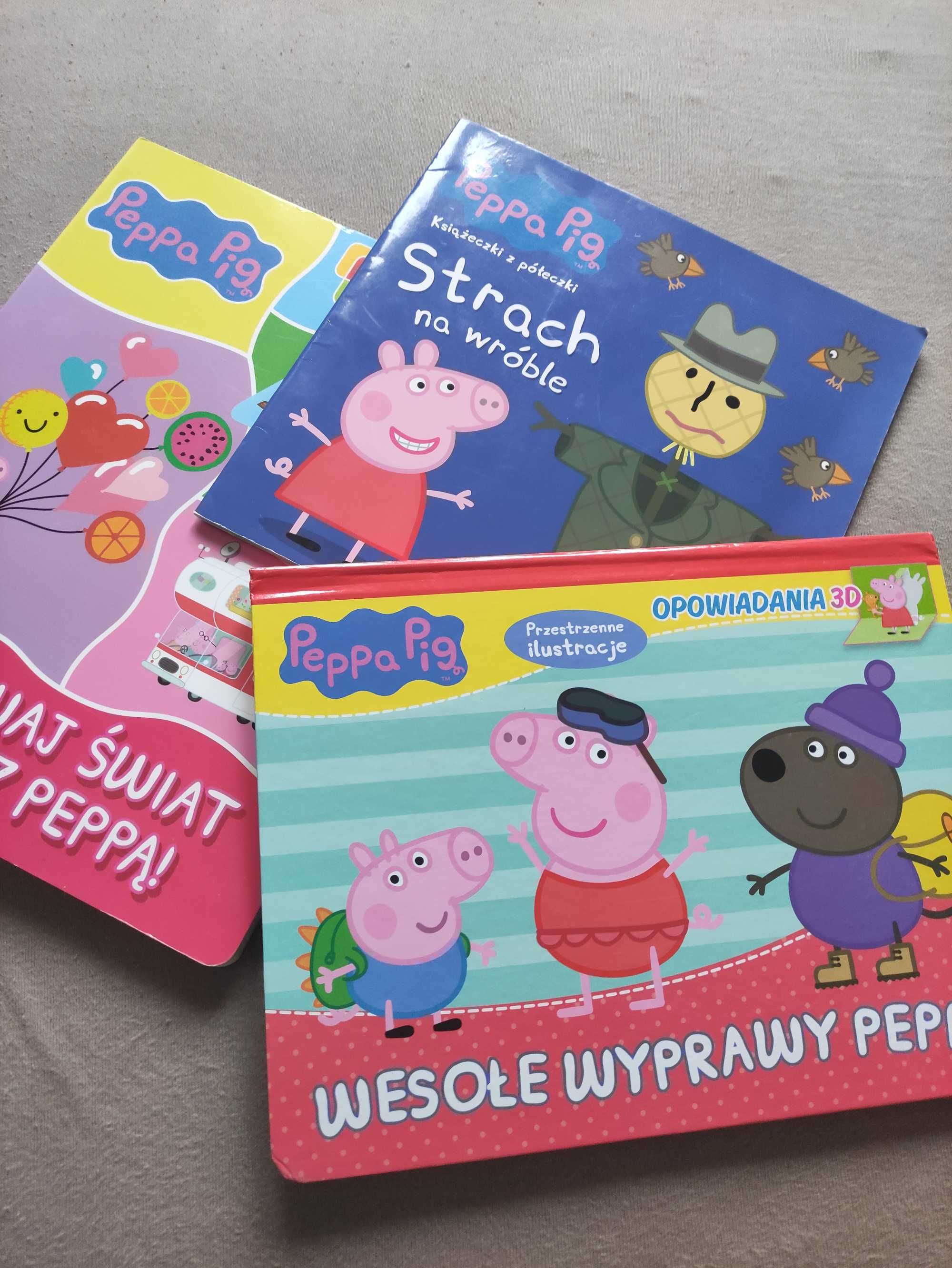 Zestaw 3 książek Peppa Pig z okienkami