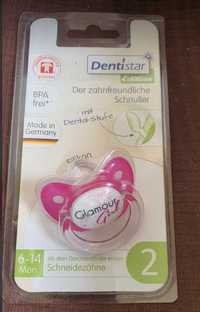 Smoczek dla dziewczynki różowy 6-14 m-cy Dentistar niemiecki nowy