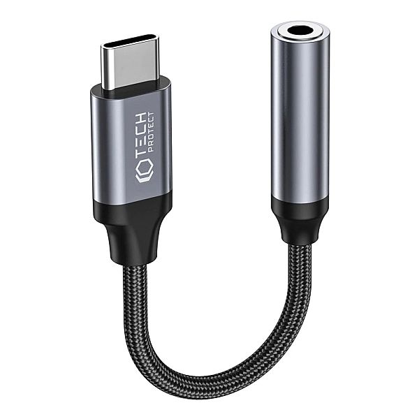 Tech-Protect Ultraboost Adapter Type-C To Mini Jack 3.5Mm Black