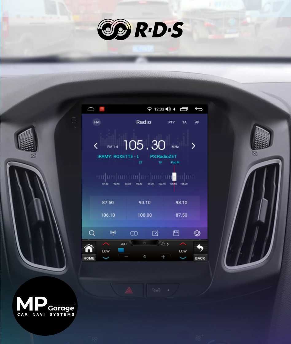 Ford Focus MK3 2011 - 2018 Nawigacja Android 4/64 Tesla CarPlay LTE