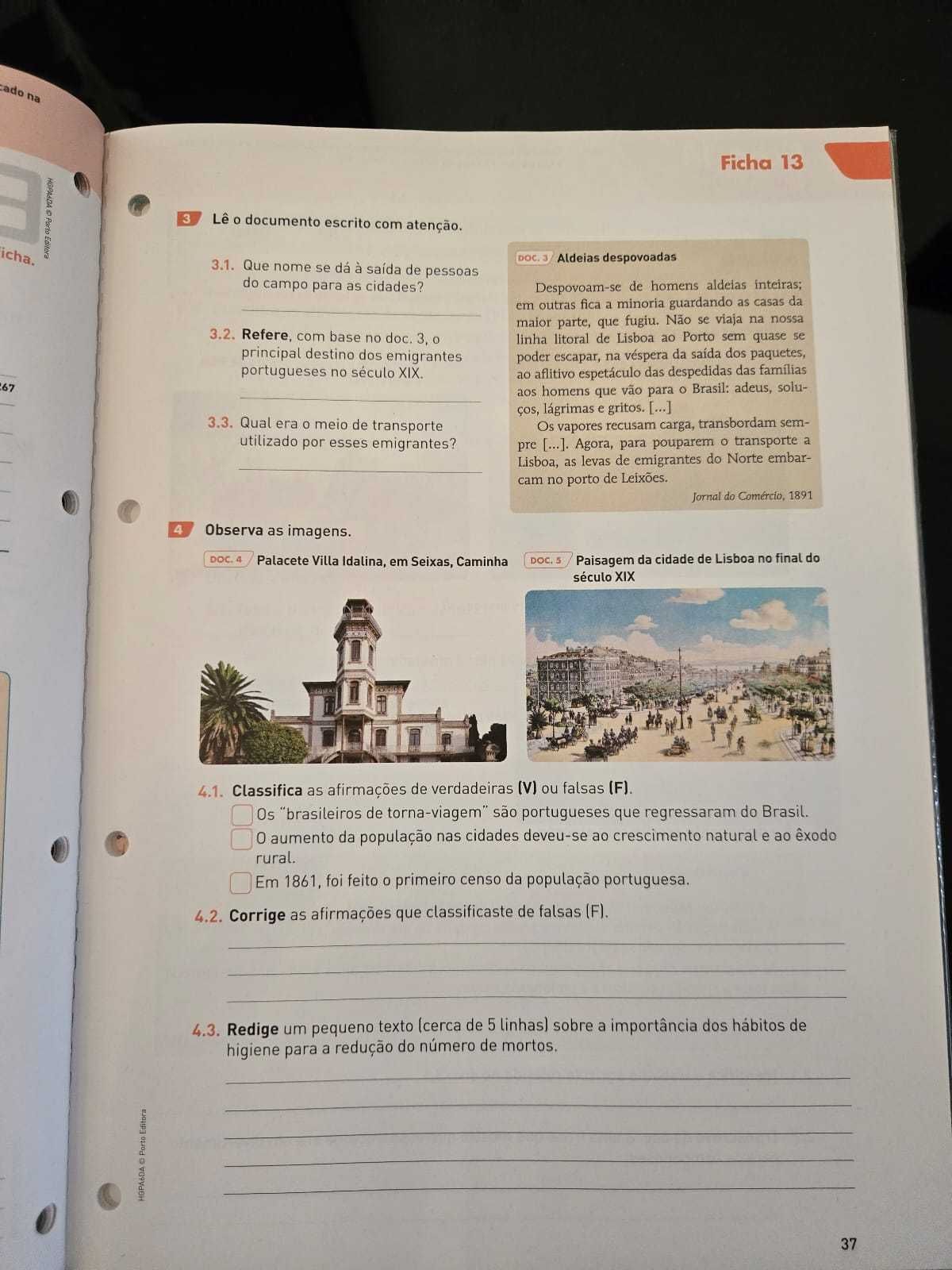 Dossiê do Aluno HGP em Ação - História e Geografia de Portugal - 6ºano