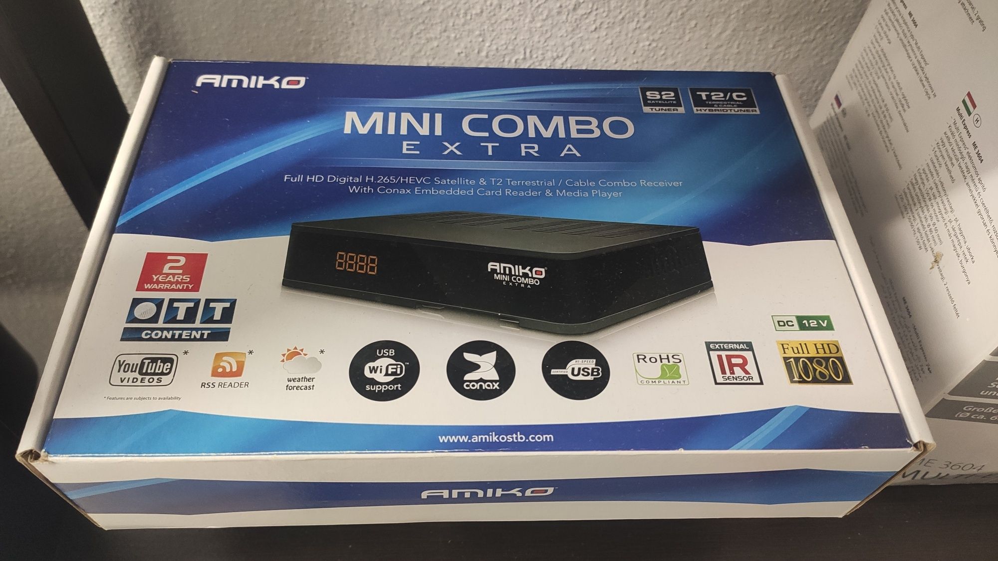 Recetor Combo Hd H.265/Hevc/Mp (Sat+Cabo+T
