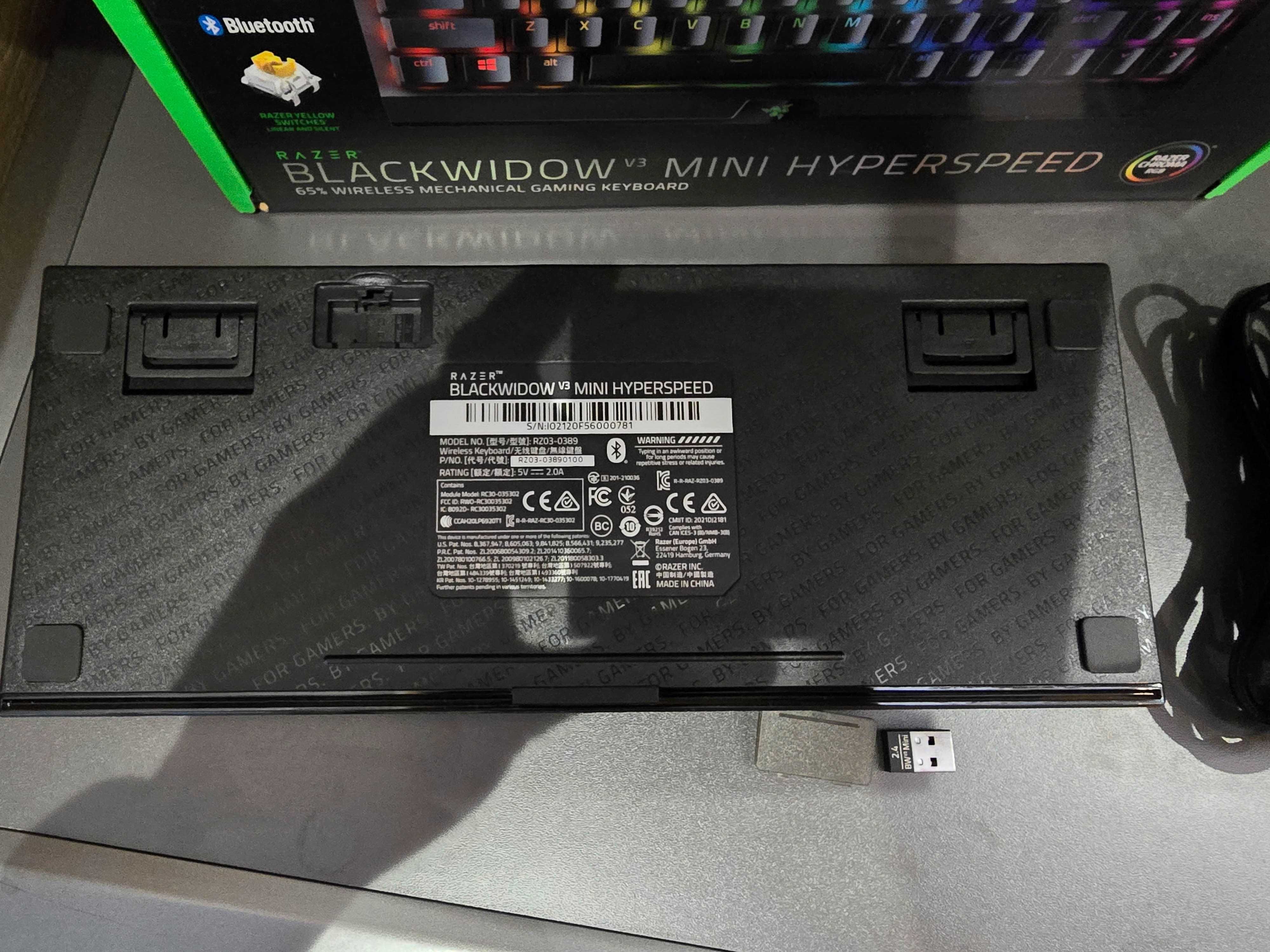 Razer Blackwidow v3 Mini Hyperspeed Yellow Switches GW