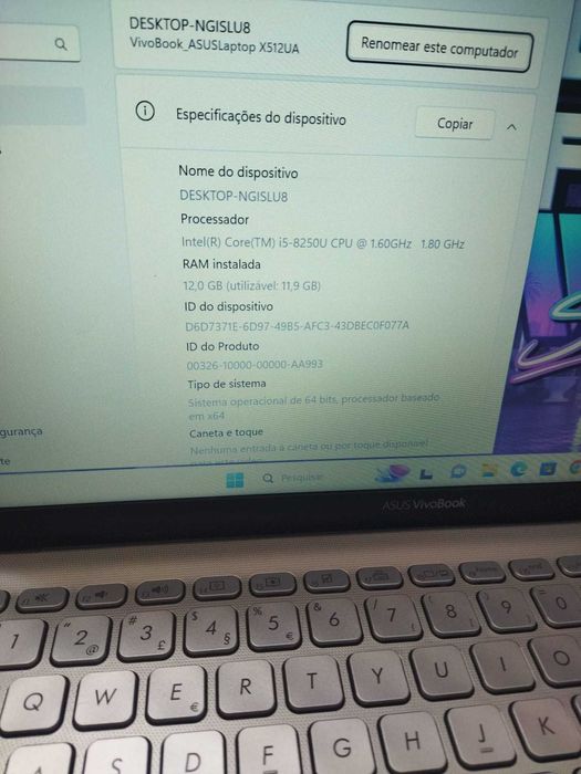 Portátil ASUS VivoBook i5 8ª Gen