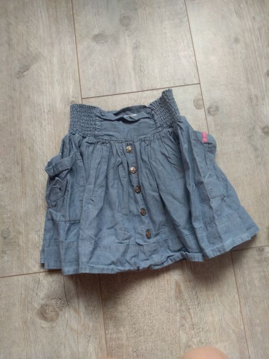 Niebieska ala dżinsowa spódnica z kieszeniami bawełniana Reserved 134