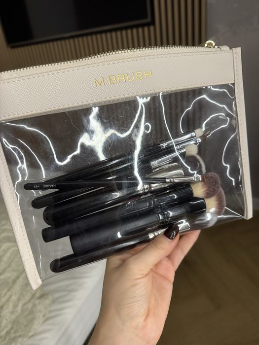 Pędzelki do makijażu Hakuro, Hulu, Hebe + saszetka MBrush