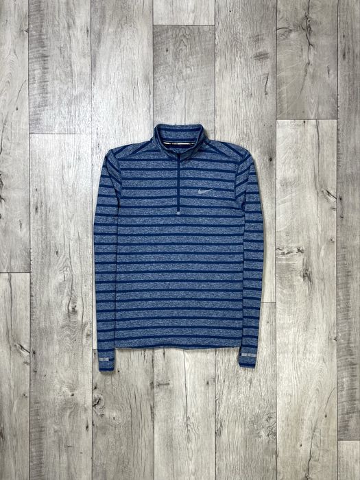 Nike dri-fit running кофта лонгслив M размер беговая синяя оригинал