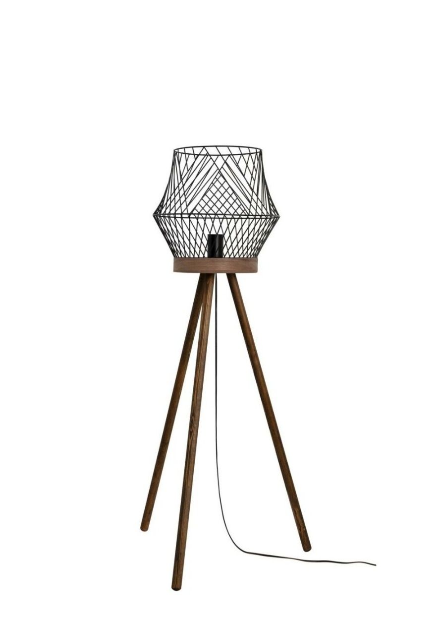 Lampa podlogowa Kanel czarna nowa e27