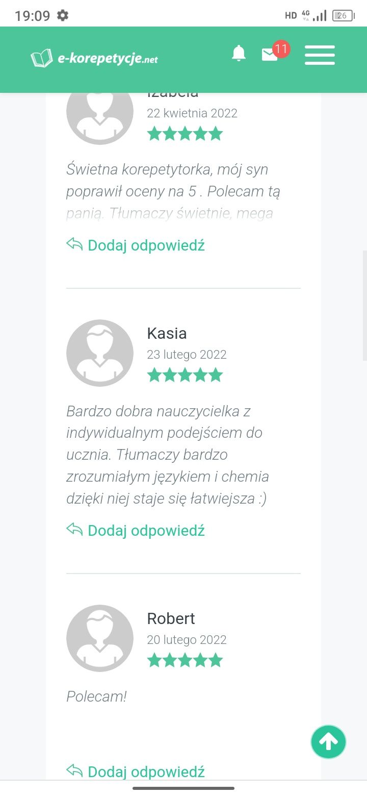 Korepetycje chemia ONLINE z nauczycielką