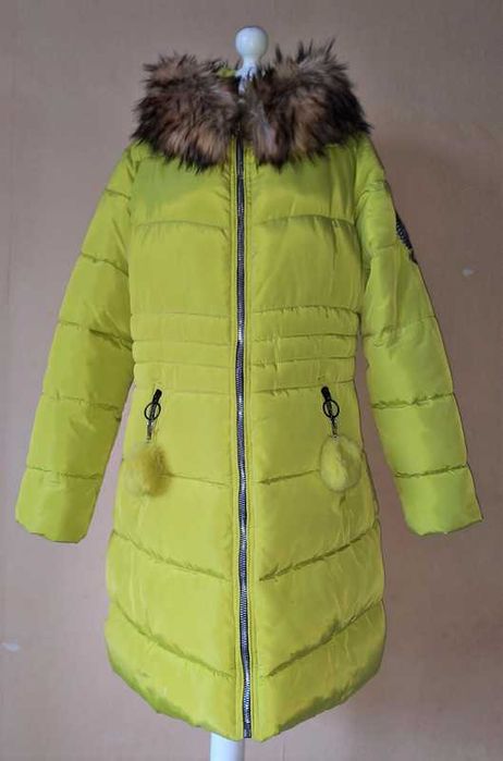 Płaszcz zimowy pikowany XL limonka Carry 42
