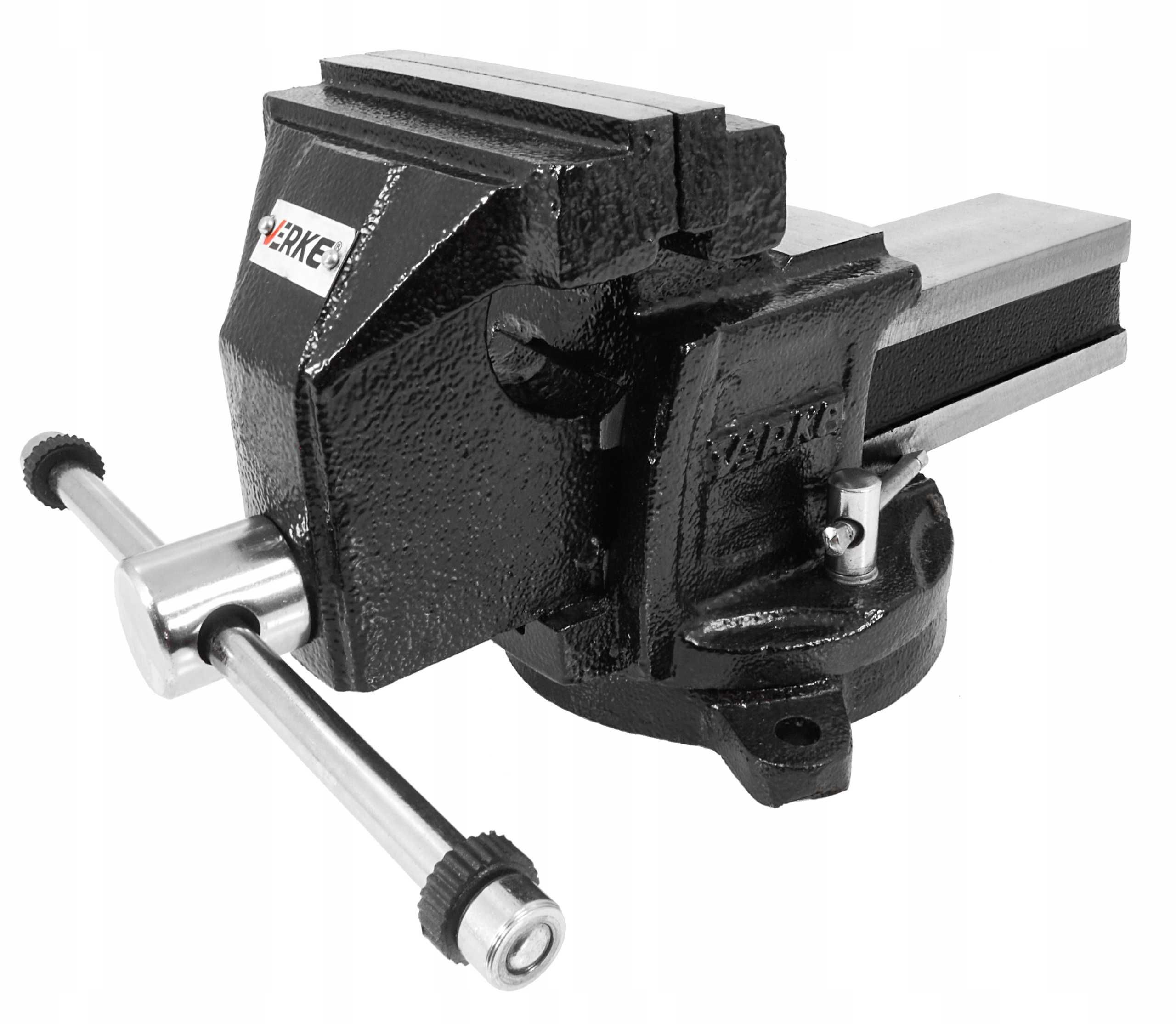 Mocne imadło ślusarskie obrotowe z kowadłem  125mm HARTOWANA STAL