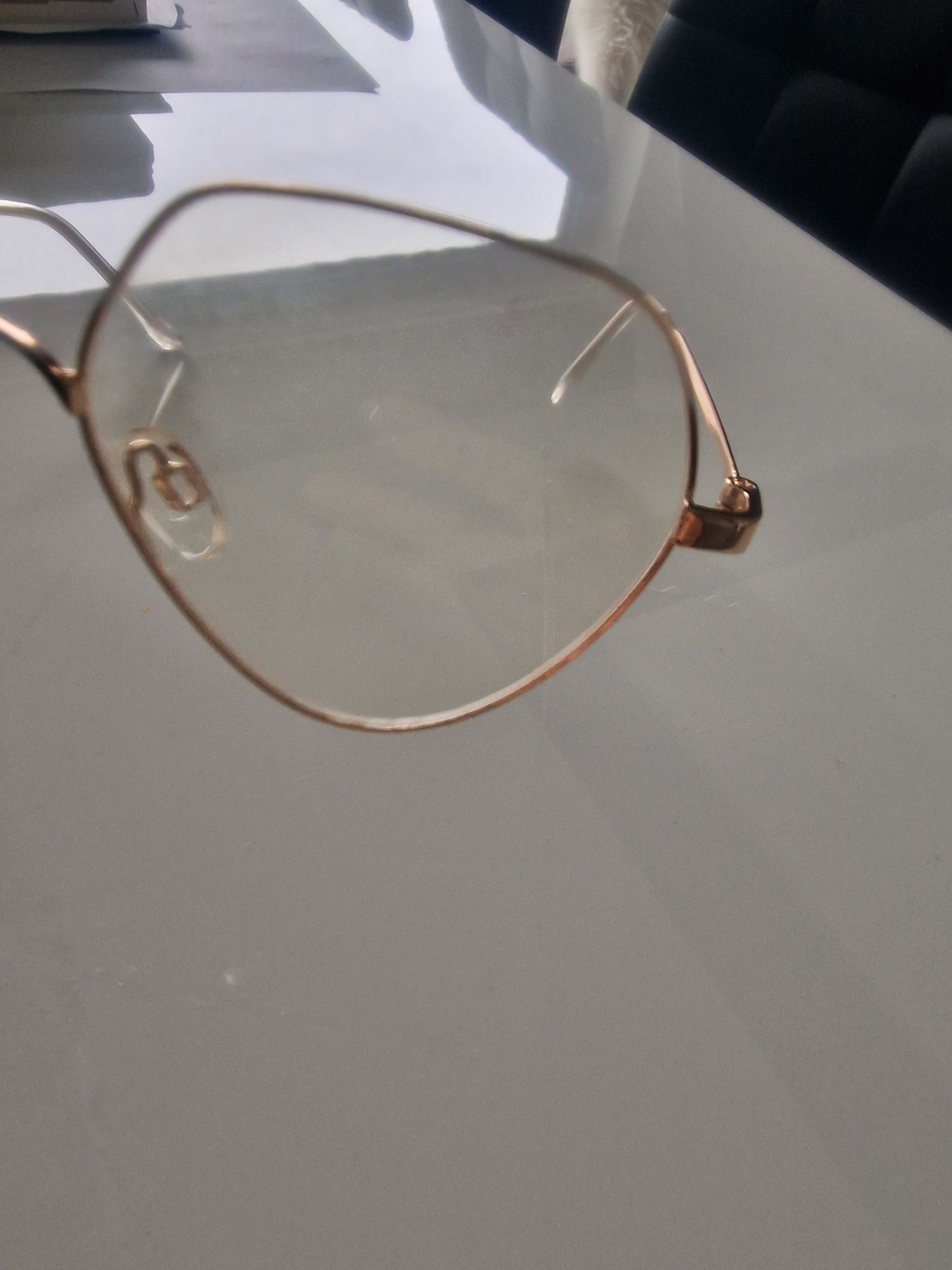 Złote oprawki okulary szkła korekcyjne do wymiany eleganckie