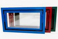Okno gospodarcze inwentarskie PREMIUM 60x50 niebieski różne wymiary