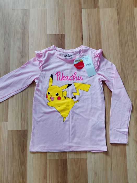 Nowa z metką bluzka koszulka z długim rękawem Pikachu Pokemon rozmiar