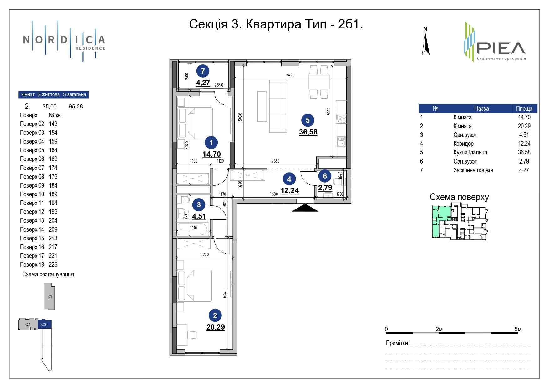 Продам квартиру 95.4 м2 в ЖК Nordica Residence. Печерськ. Власник.